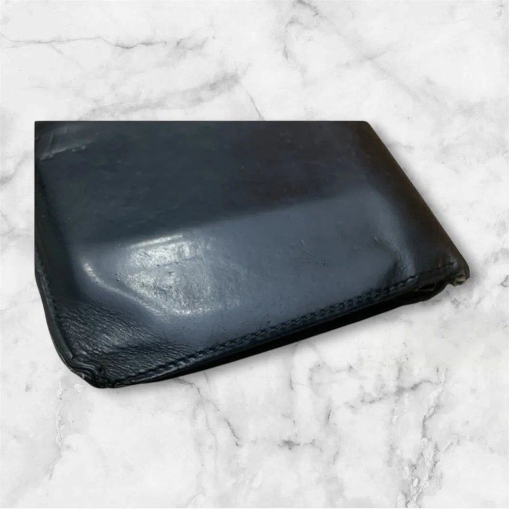 LOUIS VUITTON Bifold Wallet Black Leather